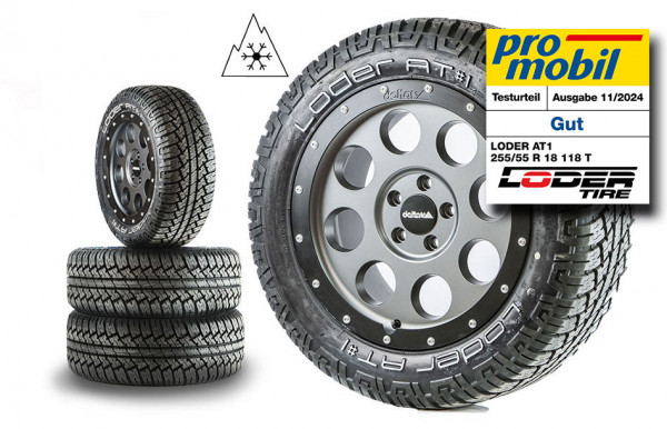 Complete Wheel Set Klassik_B Gunmetal 18x8.5 | Loder AT1 255/55R18