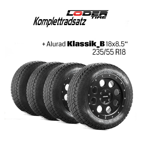 Komplettradsatz KLASSIK_B 18x8.5 | Loder AT1 235/55R18