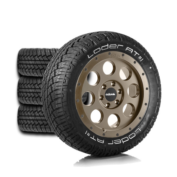 Komplettradsatz Klassik_B Sahara Bronze 18x8.5 | Loder AT#1 235/55R18