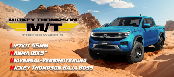 Komplettumbau VW Amarok mit Liftkit, Hanma und Mickey Thompson 33x12.5R18