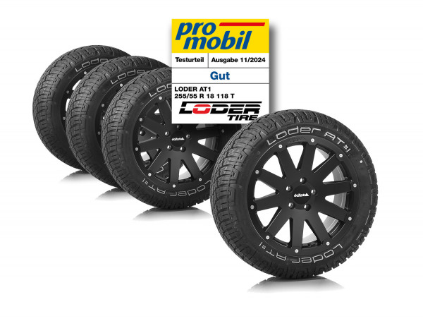 Komplettradsatz Hanma 18x8.5 mit Loder AT#1