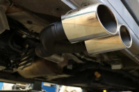 Doppel-Endrohre seitlich poliert Doppel-Endrohre seitlich poliert