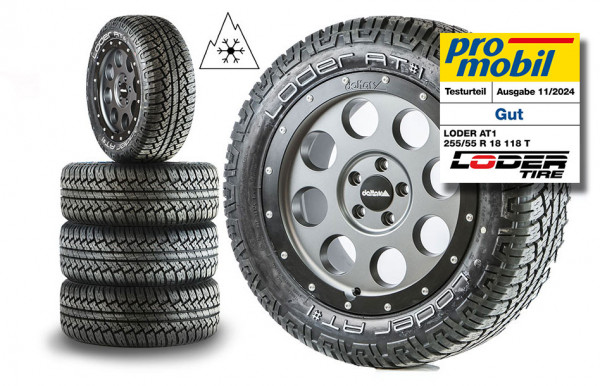 Komplettradsatz Klassik_B Gunmetal 18x8.5 | Loder AT1 255/55R18