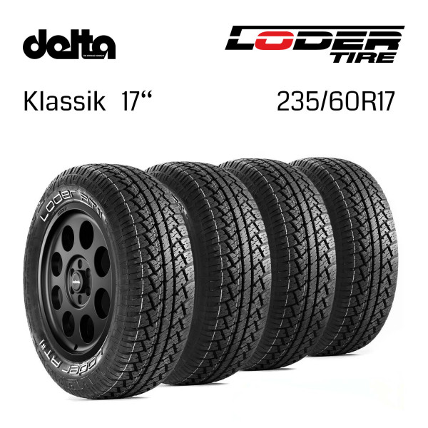 Komplettradsatz Klassik 17" mit Lodertire AT#1