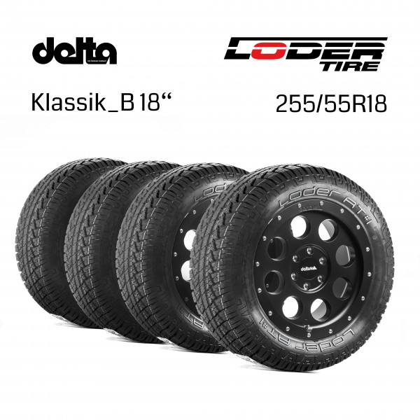 Komplettradsatz Klassik_B 18" mit Lodertire AT#1