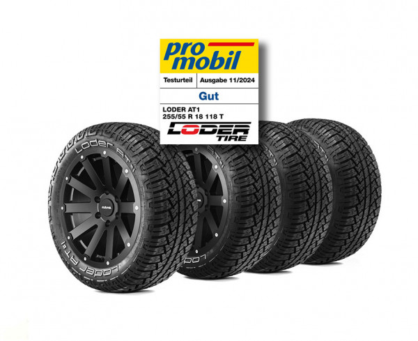 Komplettradsatz Hanma 18x9 mit Loder AT#1