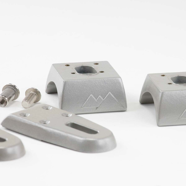 Scheinwerferhalter Silber 76mm