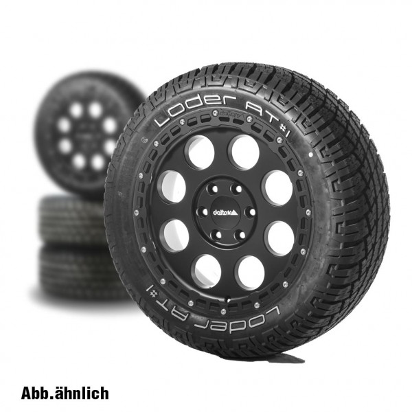 Komplettradsatz Klassik_B Rugged Schwarz Matt 18x8.5 | Loder AT#1 265/60R18