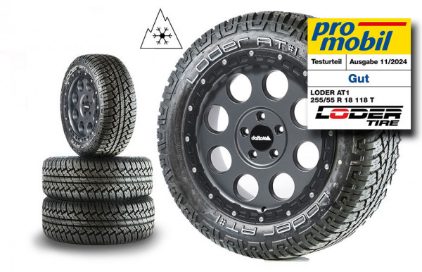 Complete Wheel Set Klassik_B Rugged Gunmetal | Loder AT1 255/55R18