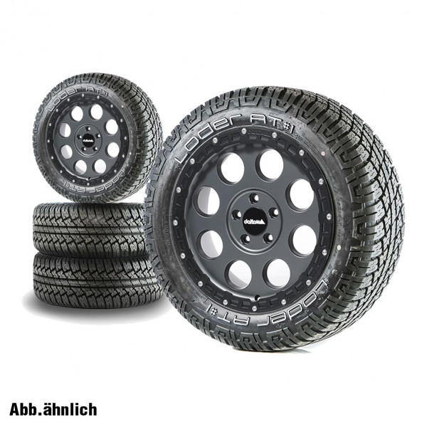 Komplettradsatz Klassik_B Rugged Gunmetal Grey 18x8.5 | Loder AT#1 265/60R18