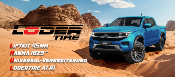 Komplettumbau VW Amarok mit Liftkit, Hanma und Lodertire 305/60R18
