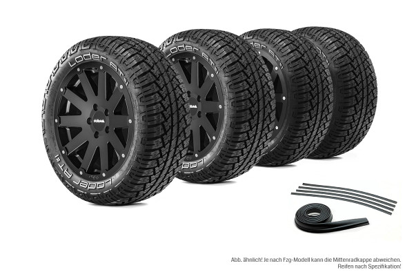 Komplettradsatz Hanma 18x8,5 mit Loder AT#1