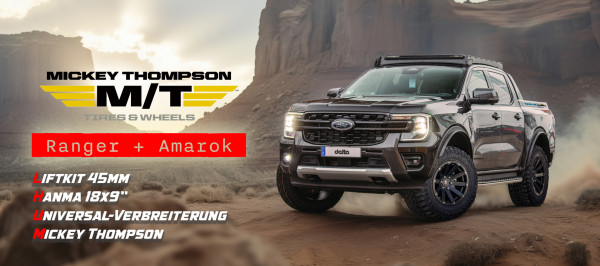 Komplettumbau Ranger/Amarok mit Liftkit, Hanma und Mickey Thompson 33x12.5R18