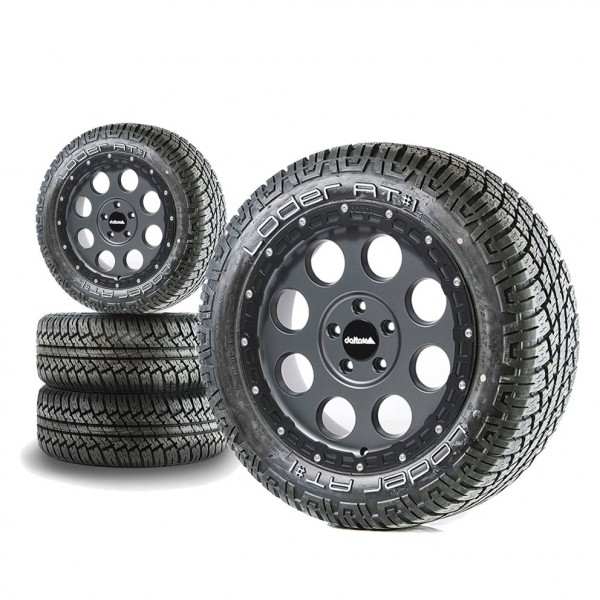 Komplettradsatz Klassik_B Rugged Gunmetal Grey 18" | Loder AT1 235/55R18