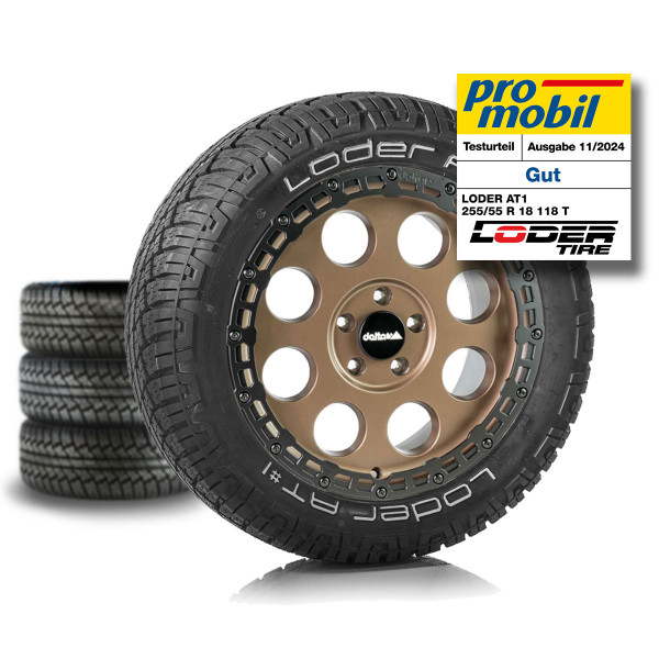 Complete Wheel Set Klassik_B Rugged Bronze | Loder AT1 255/55R18